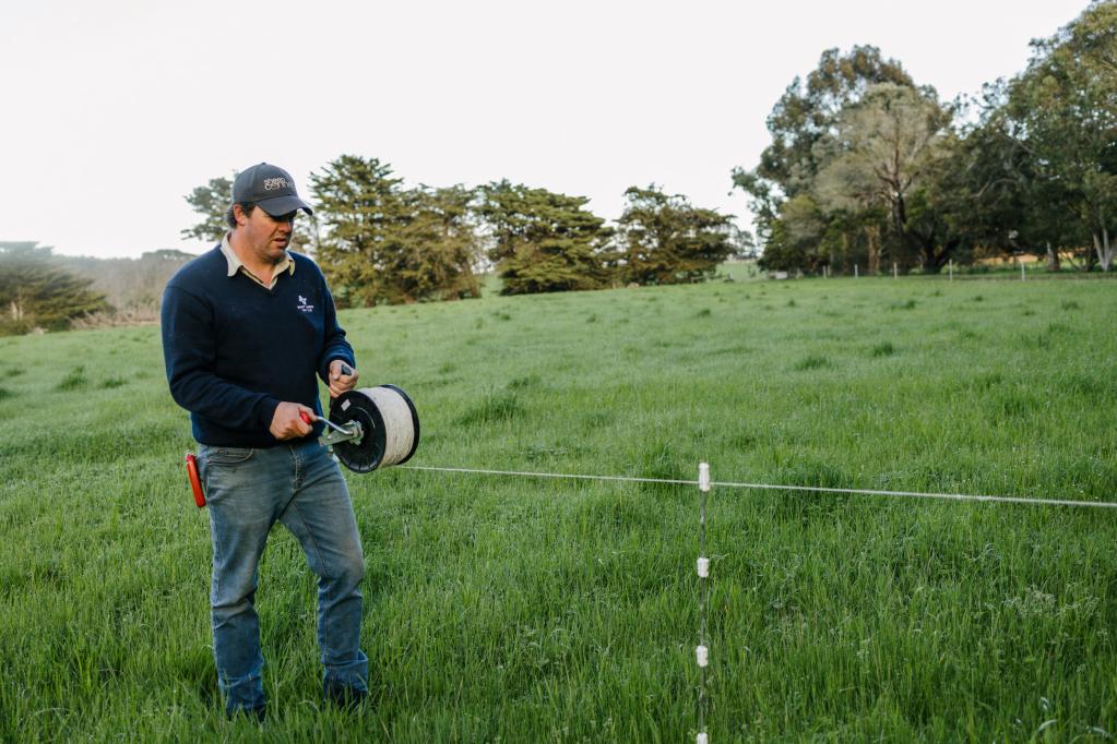 Livestock farmer with smart fencing